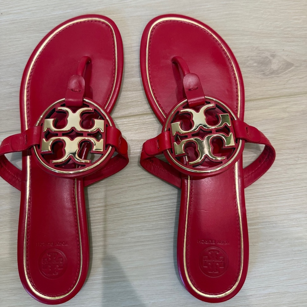 Tory Burch Like New Red Miller Sandals SIZE 10